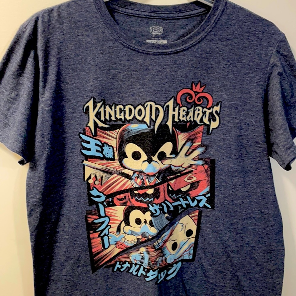 Pop tees/Disney Kingdom hearts T-shirt/Japanese